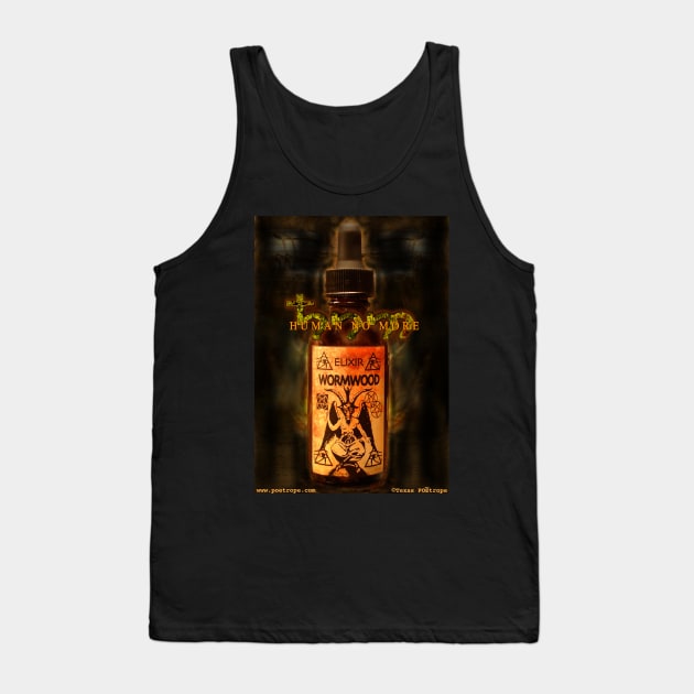 T-Shirts & More_WORMWOOD BOTTLE_Human No More Tank Top by texaspoetrope